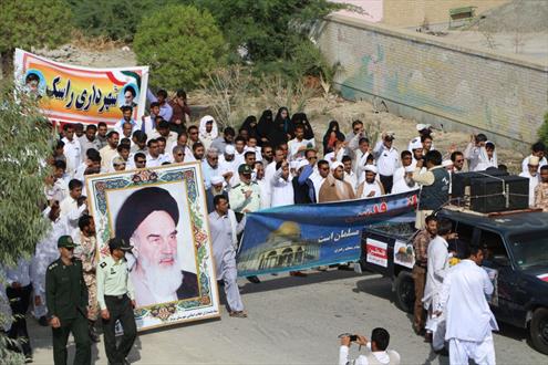 شعار "مرگ بر اسرائیل " در شهرستان سرباز طنین انداز شد/ ابراز خشم روزه داران راسک علیه اسرائیل غاصب